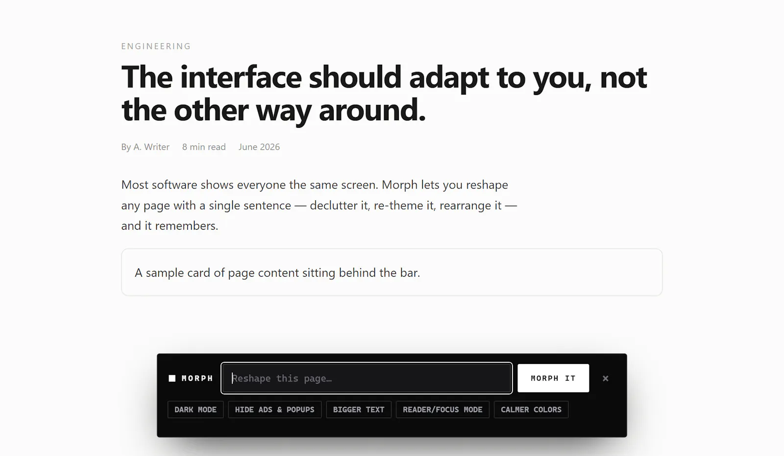 Morph screenshot 3
