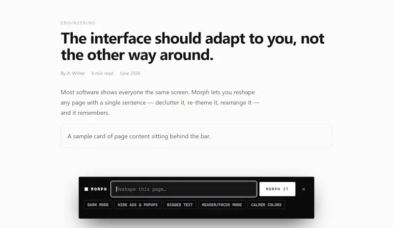 Morph screenshot 3