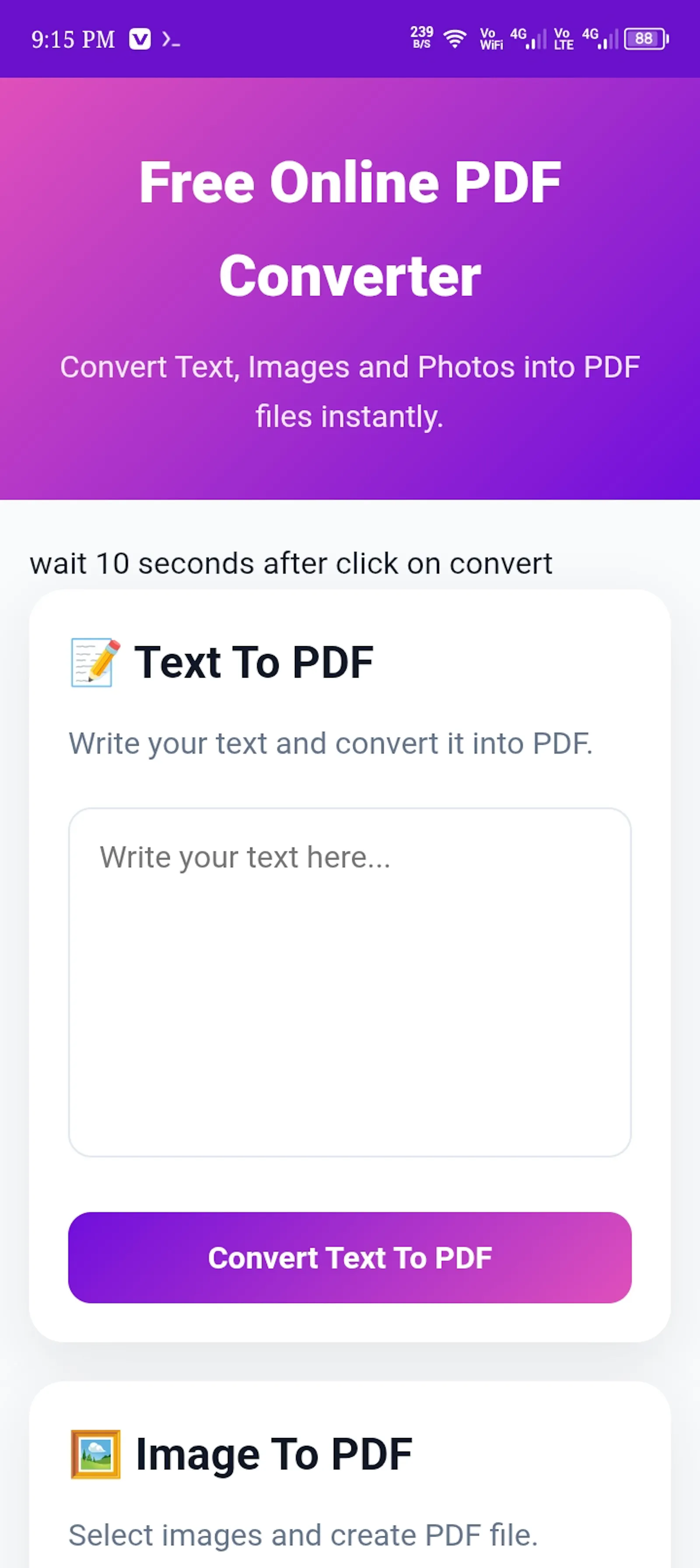Free PDF Converter Online screenshot 1