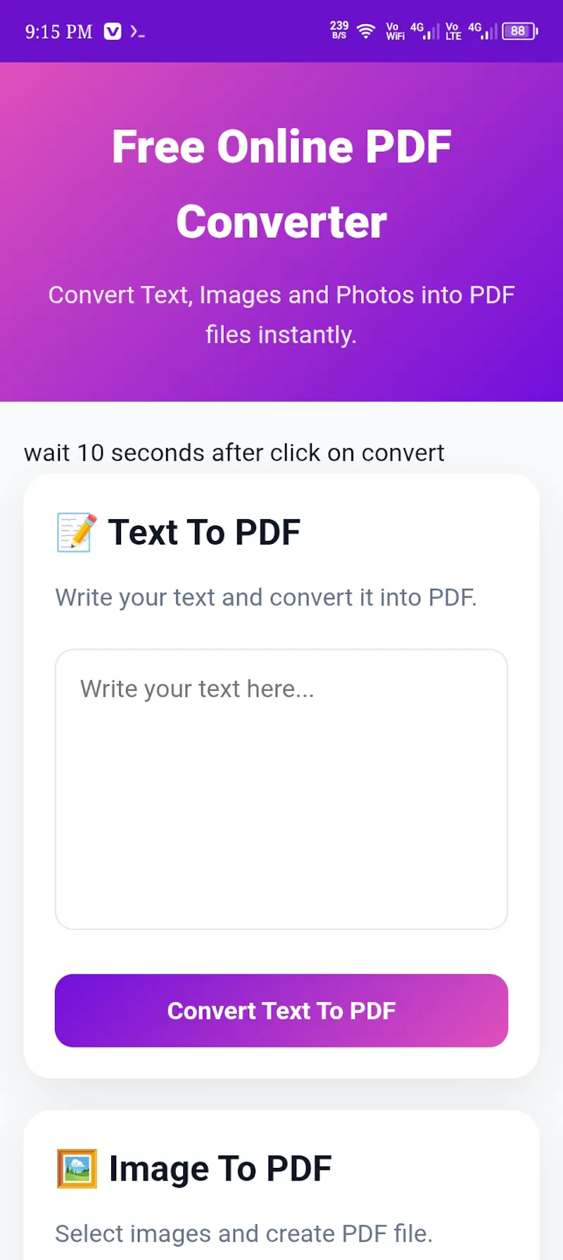 Free PDF Converter Online screenshot 1