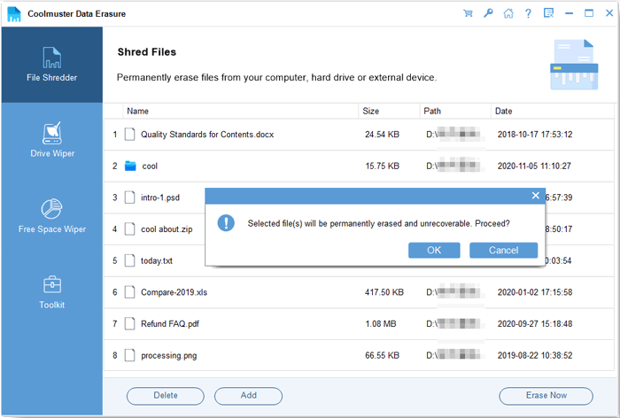 CoolMuster 데이터 삭제 - Windows 용 안정적인 데이터 와이프 소프트웨어 미디어 9