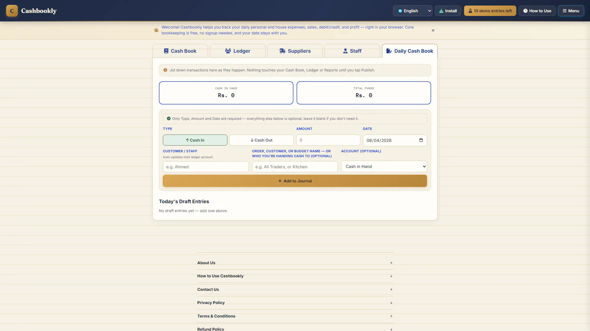 Cashbookly — Cash Book & Credit Ledger gallery image