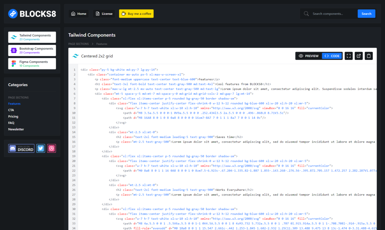 BLOCKS8 - Free UI Library gallery image