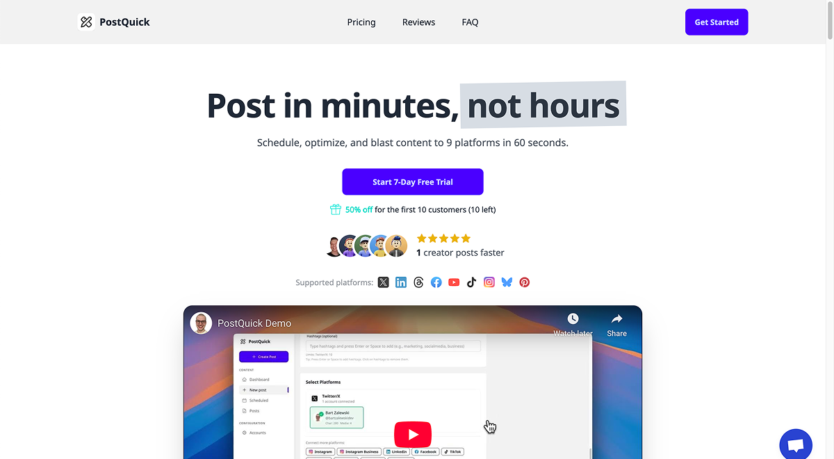 Media PostKeick - Hantarkan di mana -mana dalam platform 60 s - 9, satu klik 2