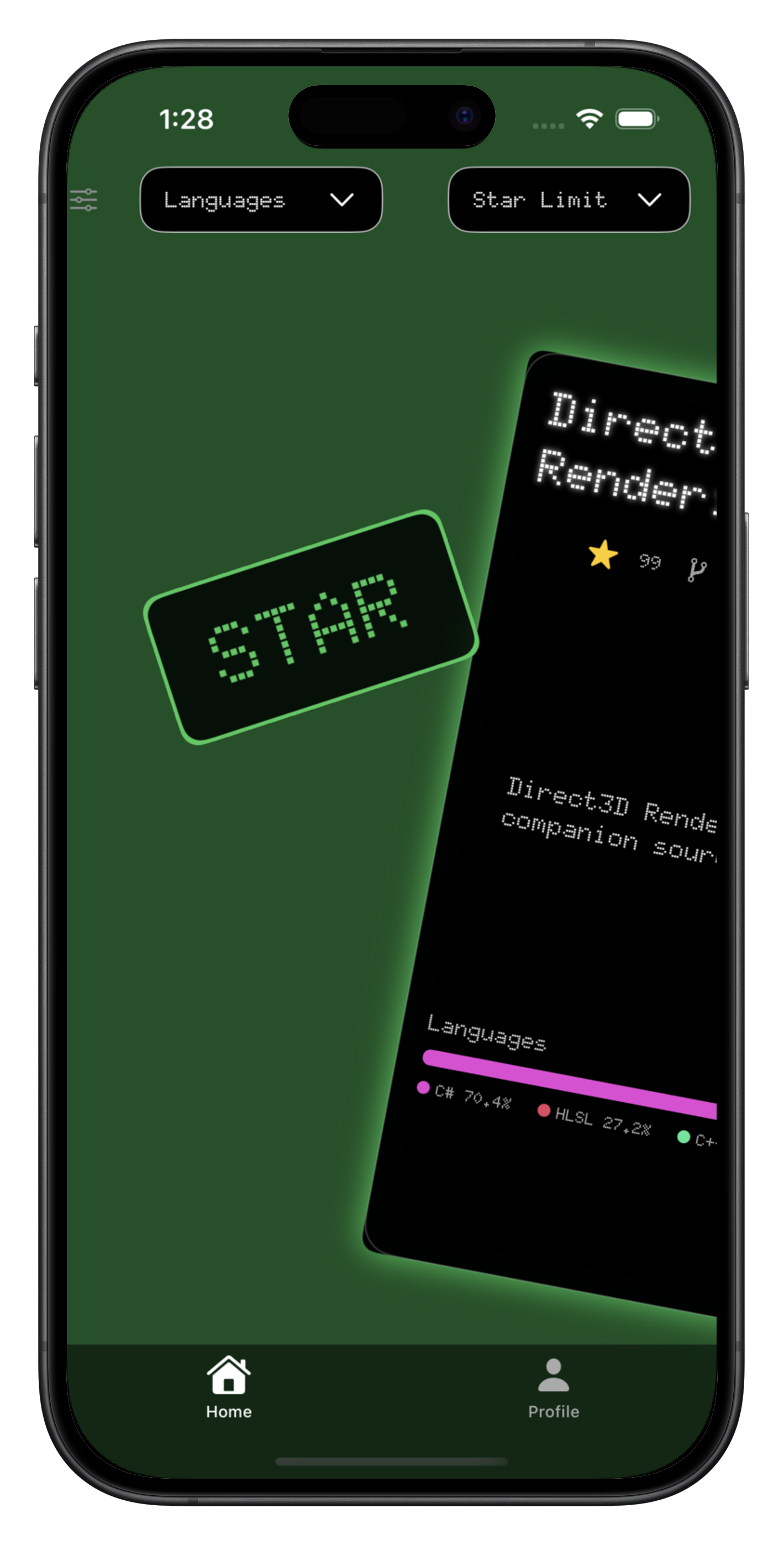 _gitinder - Screenshot 2 showing product features and functionality