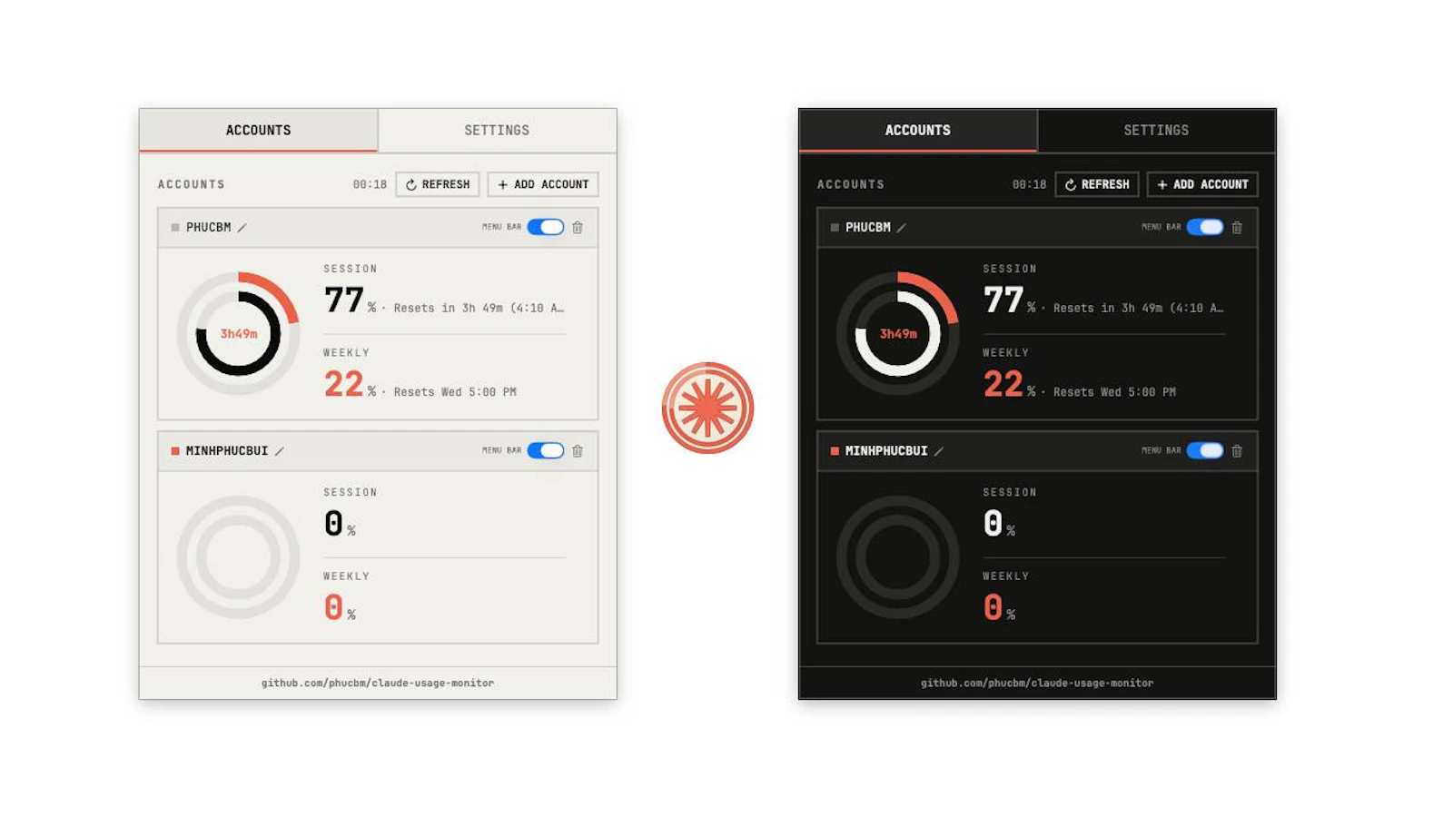 Claude Usage Monitor screenshot 2