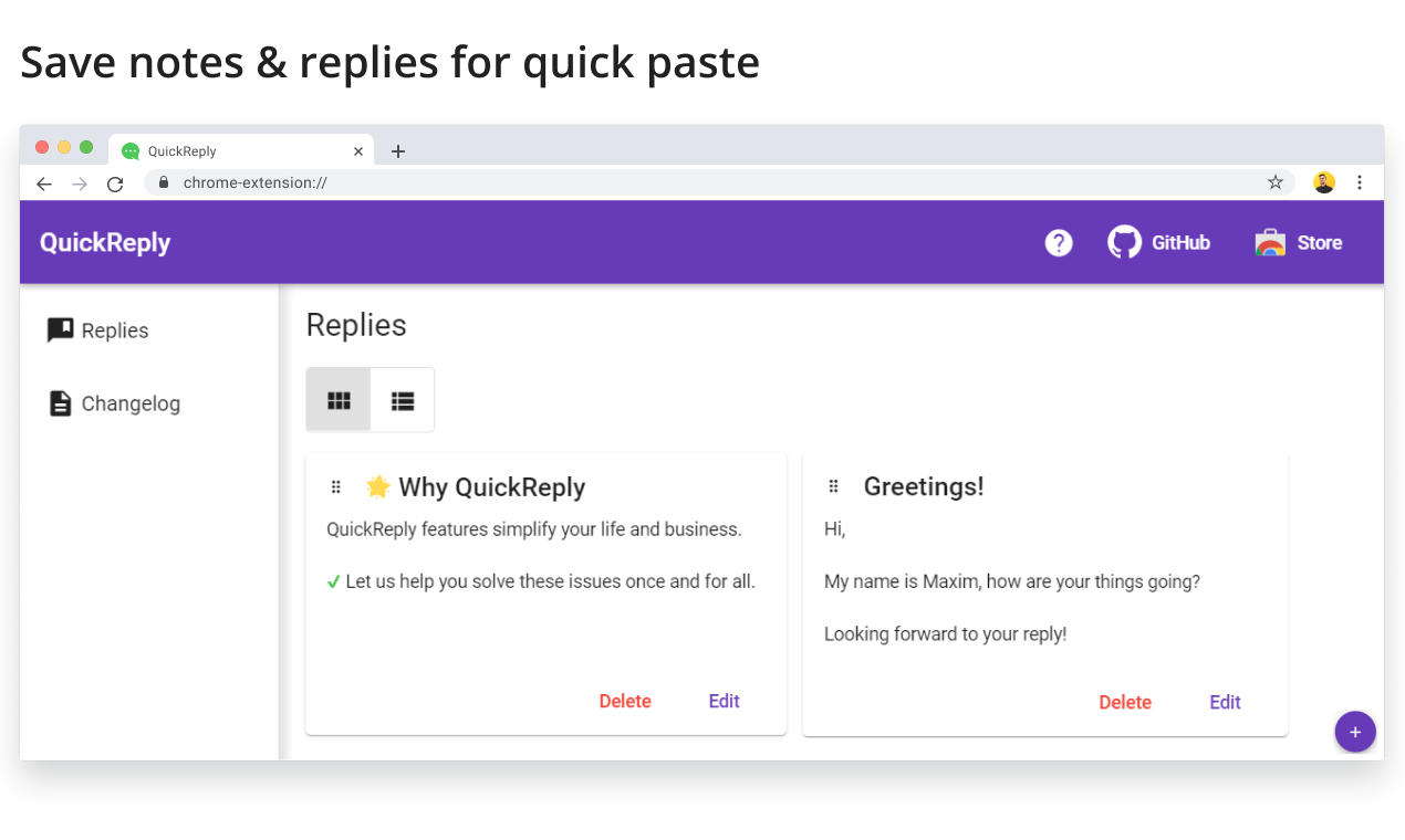 QuickReply gallery image