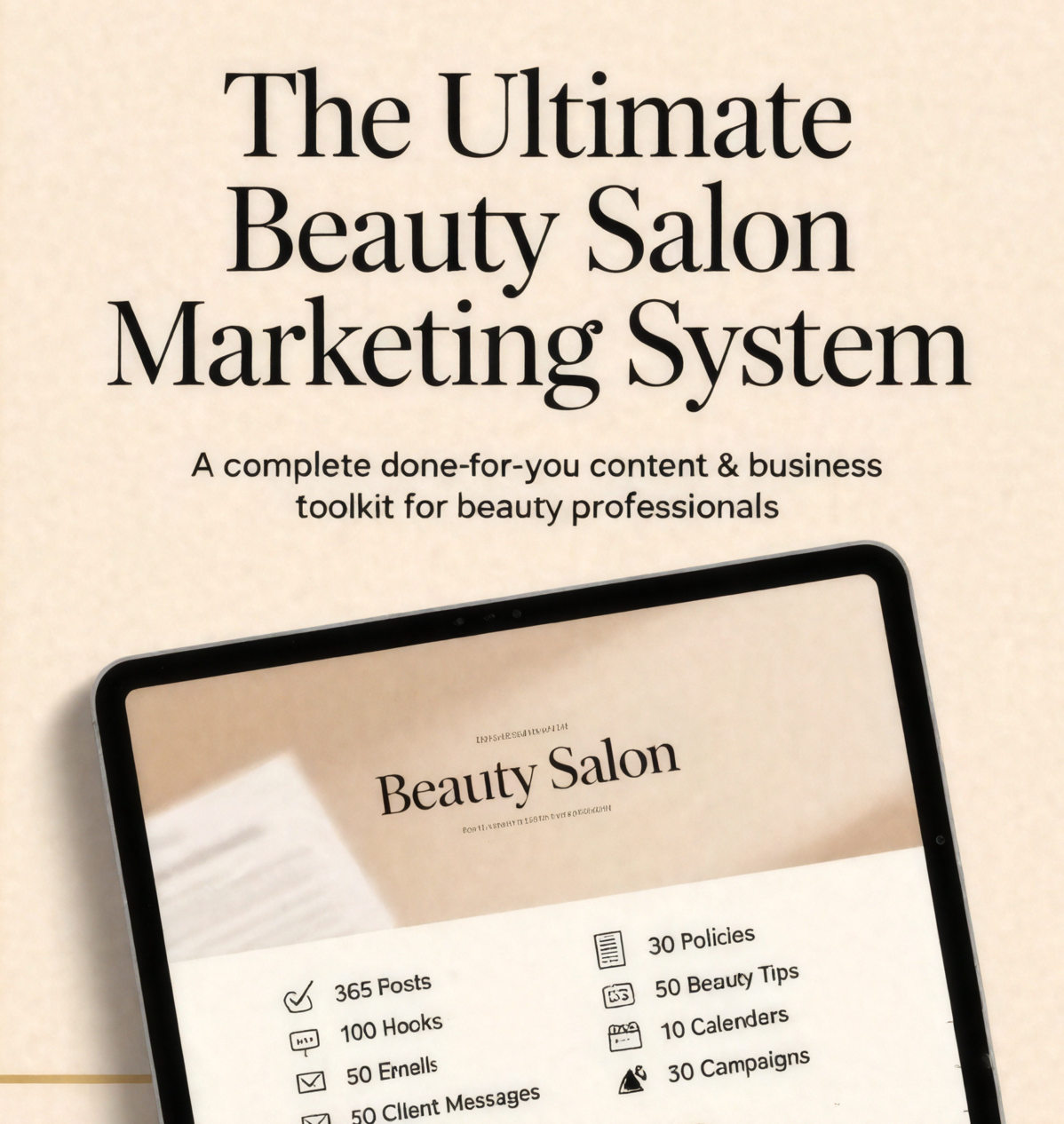 Ultimate Beauty Salon Marketing System - Main product screenshot demonstrating key features and user interface
