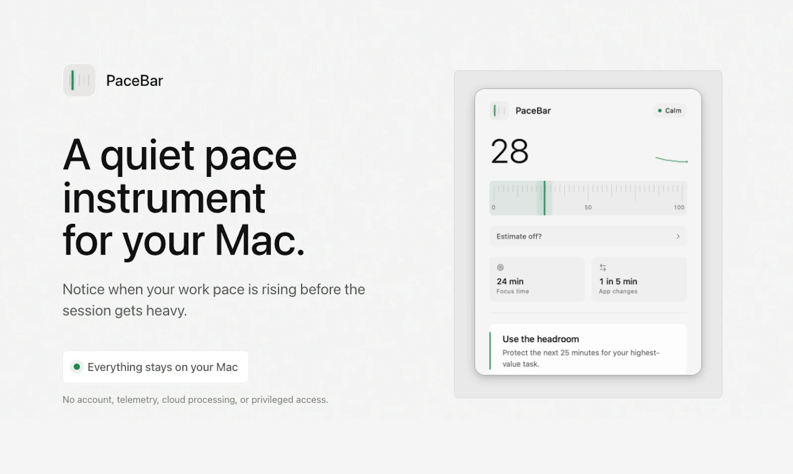 PaceBar screenshot 2