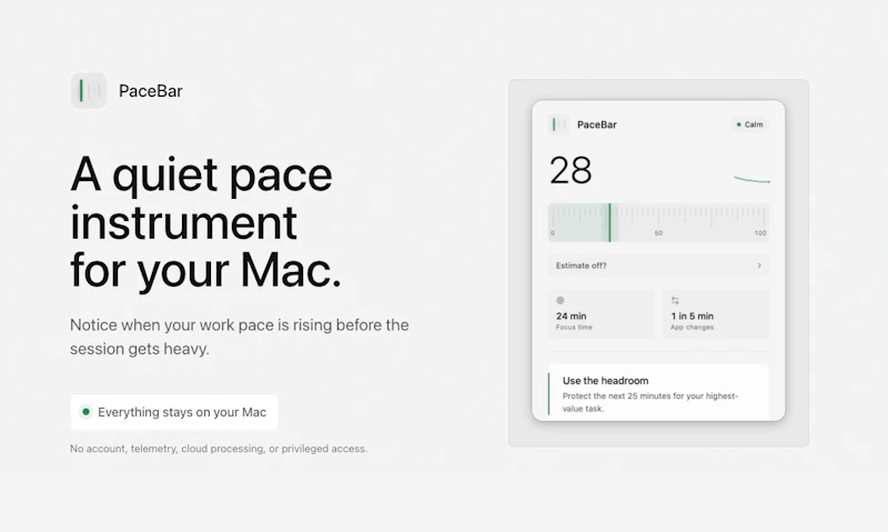 PaceBar screenshot 2