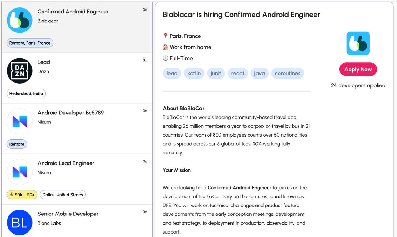 androidDev.careers - Bacheca per gli sviluppatori Android media 2