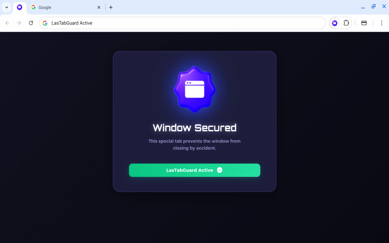 Son sekme ile kapanıştan pencereyi durdurun - Pencerenizi kazayla kapatmayın - Chrome Web Mağazası medya 3