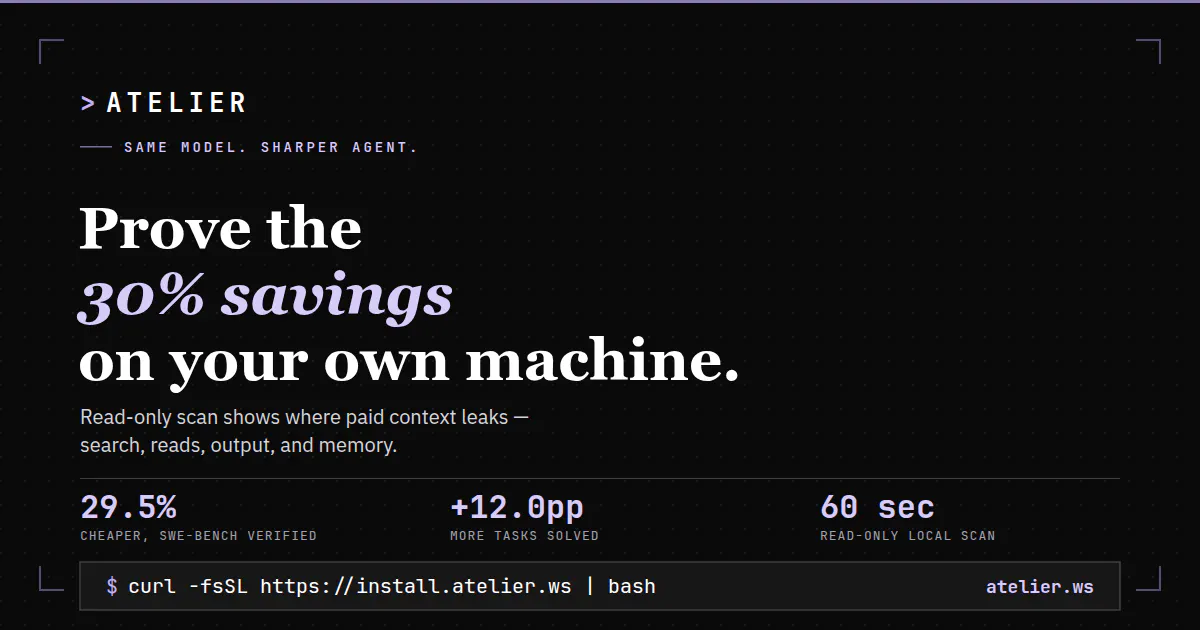 Atelier faster runtime for coding agents gallery image