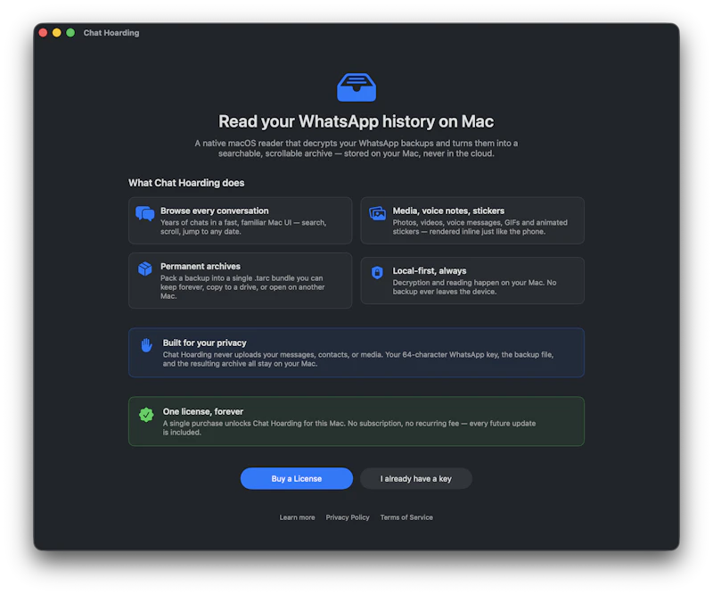 Chat Hoarding App screenshot 1