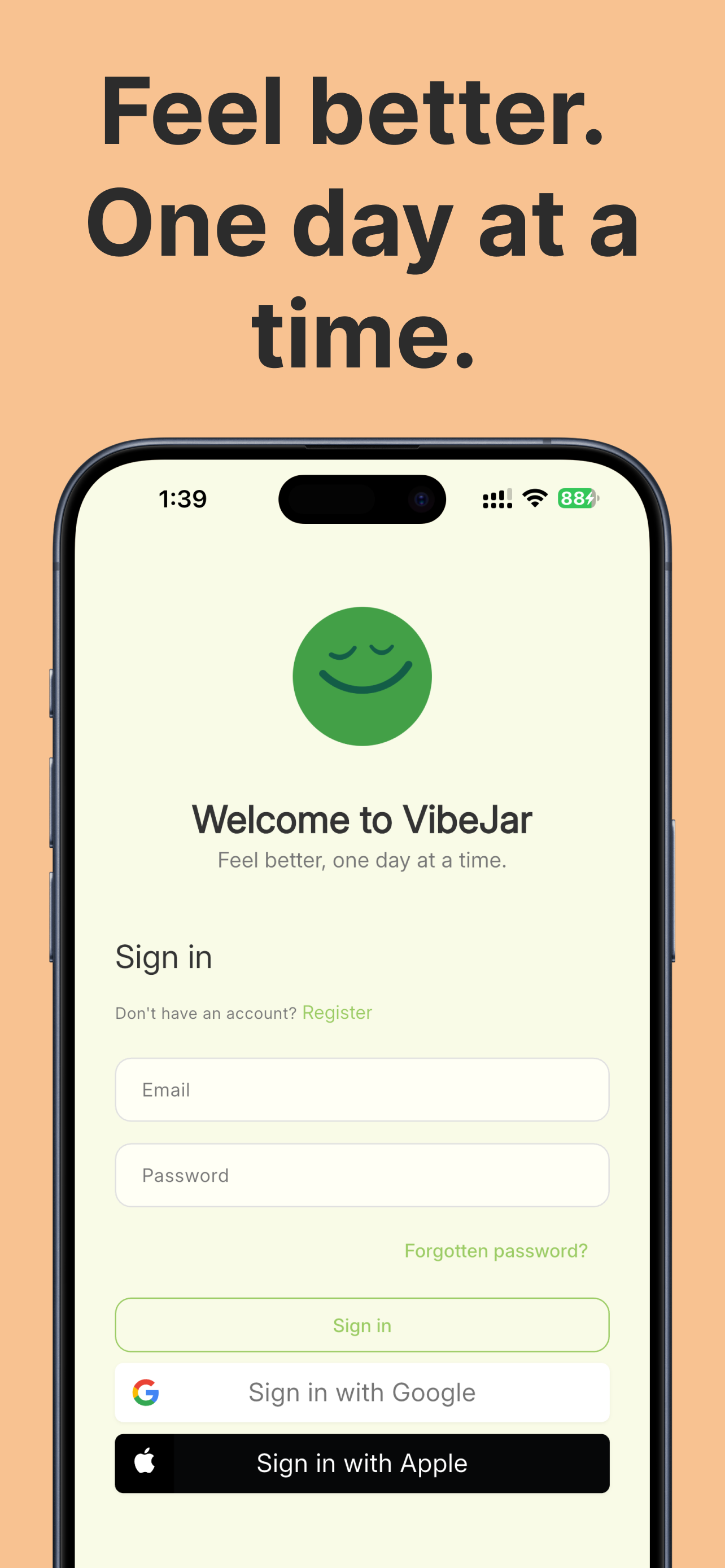 VibeJar-Mood Tracker and Journal - Main product screenshot demonstrating key features and user interface