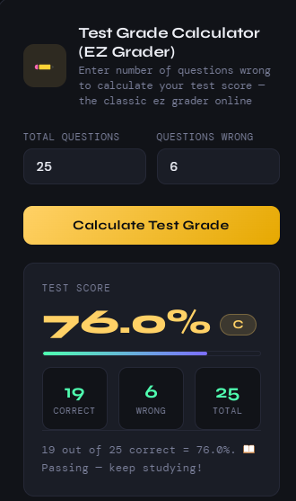 Active Student Grade Calculator