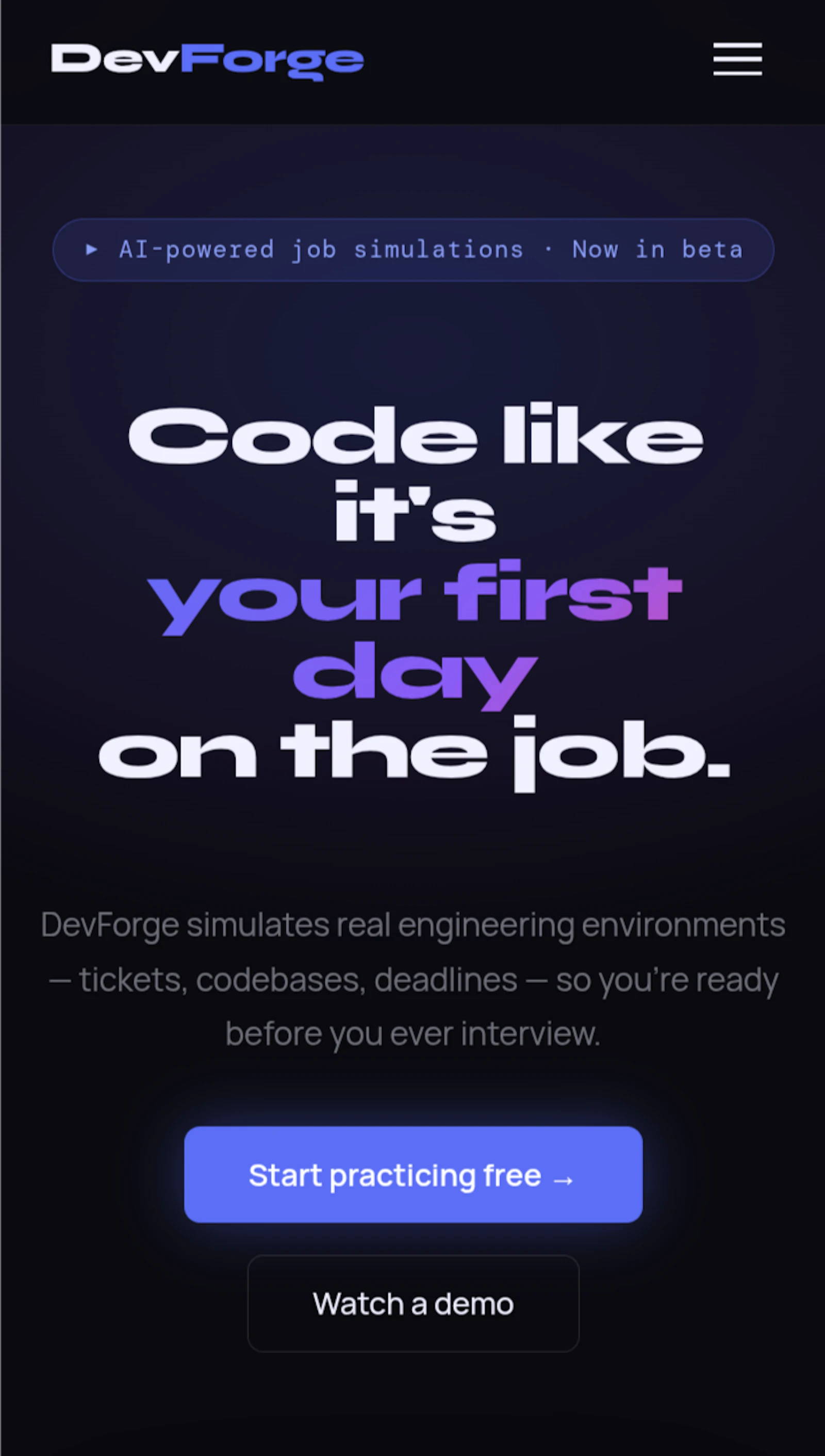 DevForge — Real screenshot 1