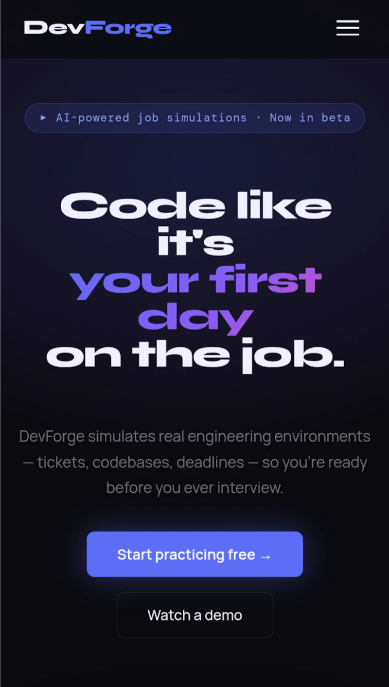 DevForge — Real screenshot 1