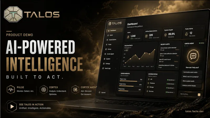 Talos by FACTA.dev screenshot 1 (video preview)