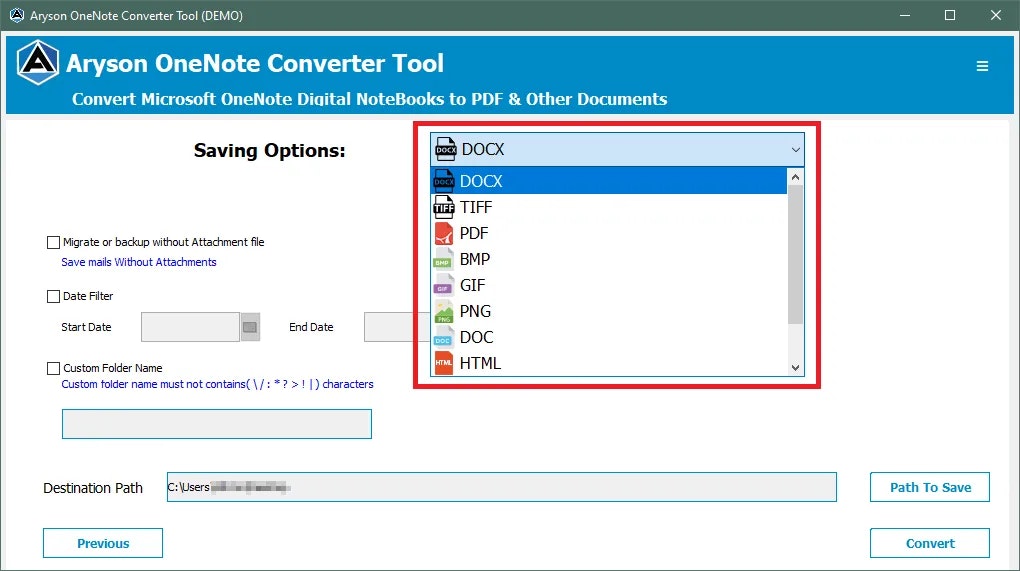 Инструмент Aryson OneNote Converter media 4