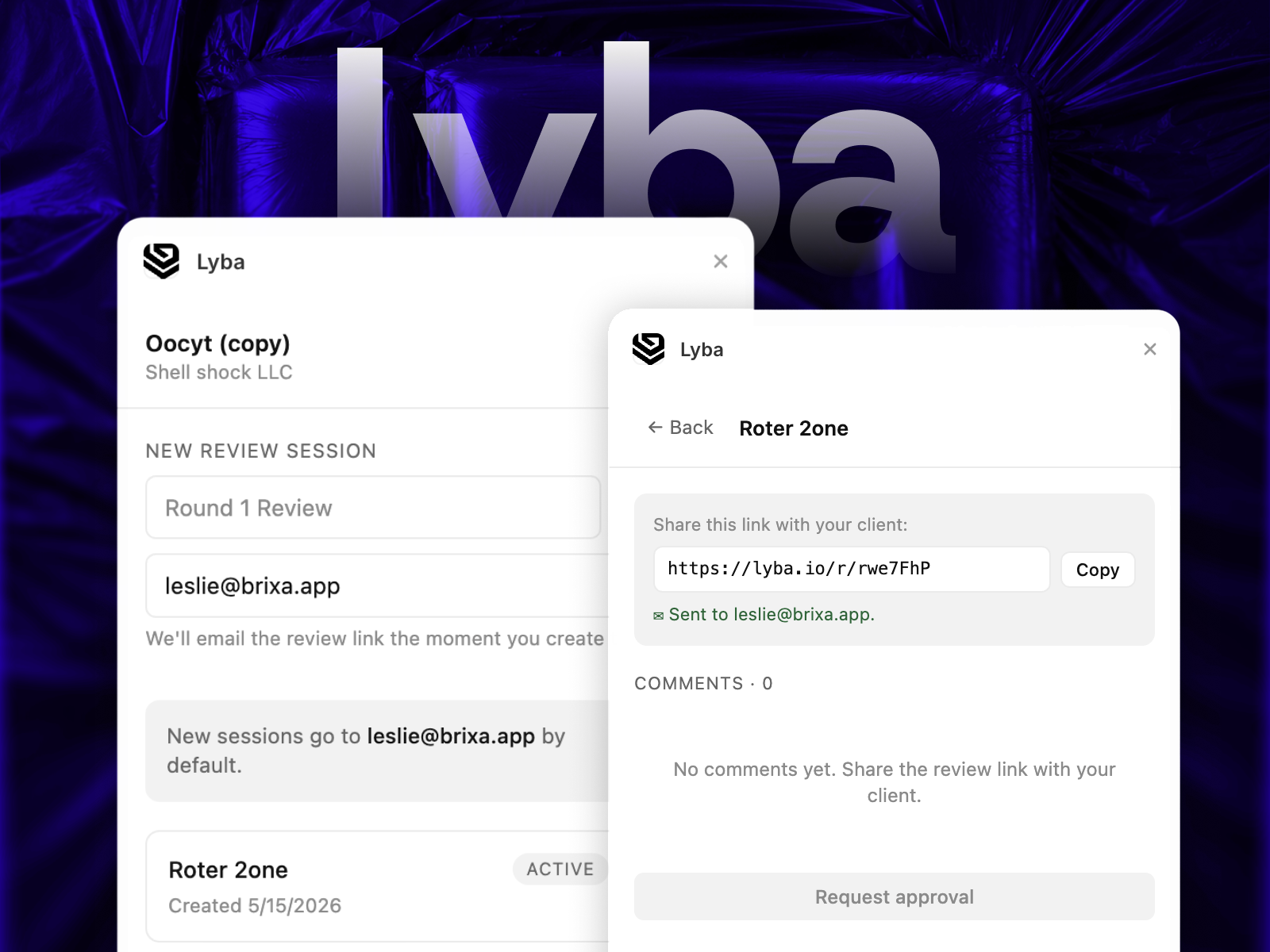 Lyba: The client review layer for Framer gallery image