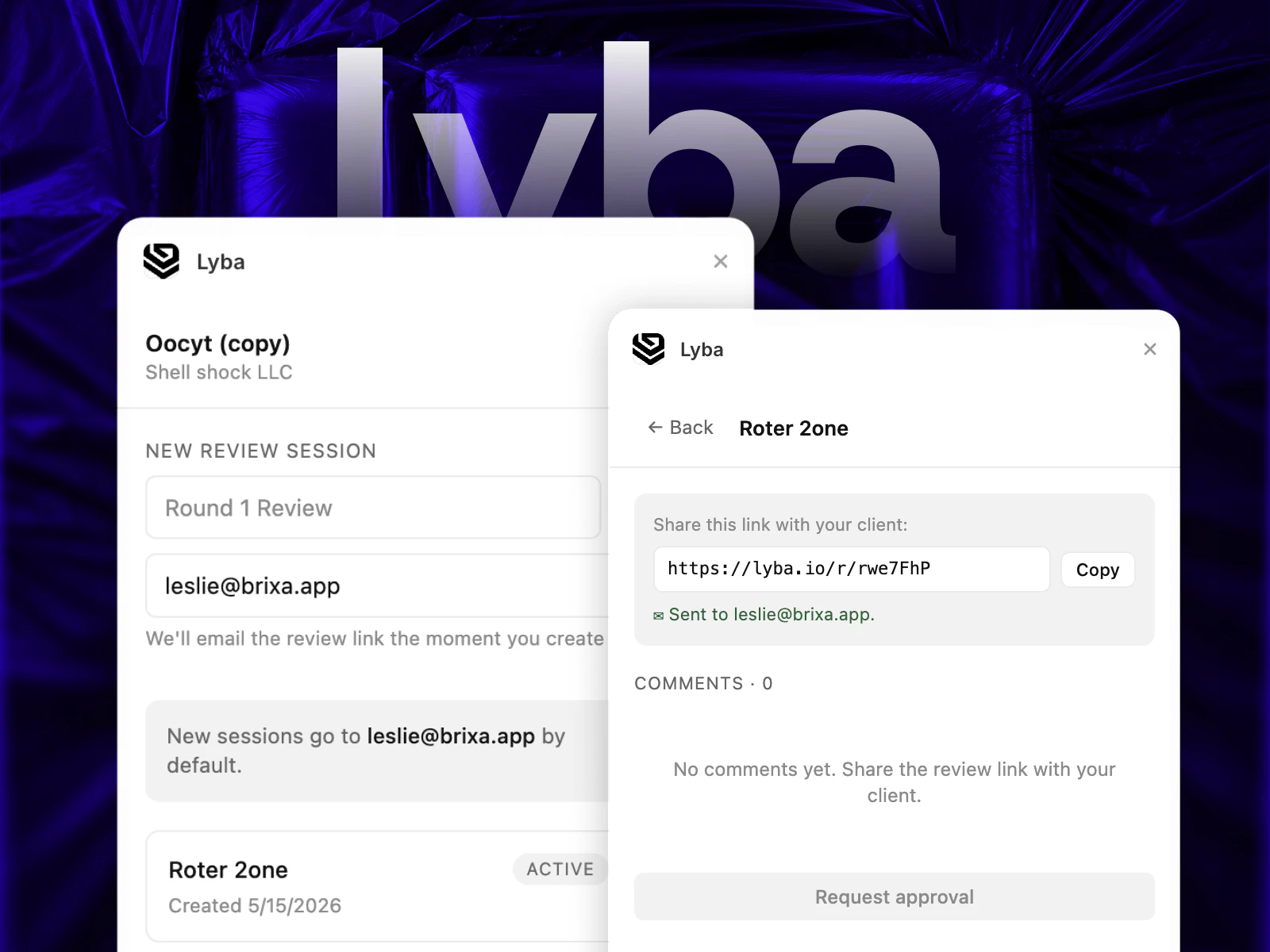 Lyba: The client review layer for Framer screenshot 2