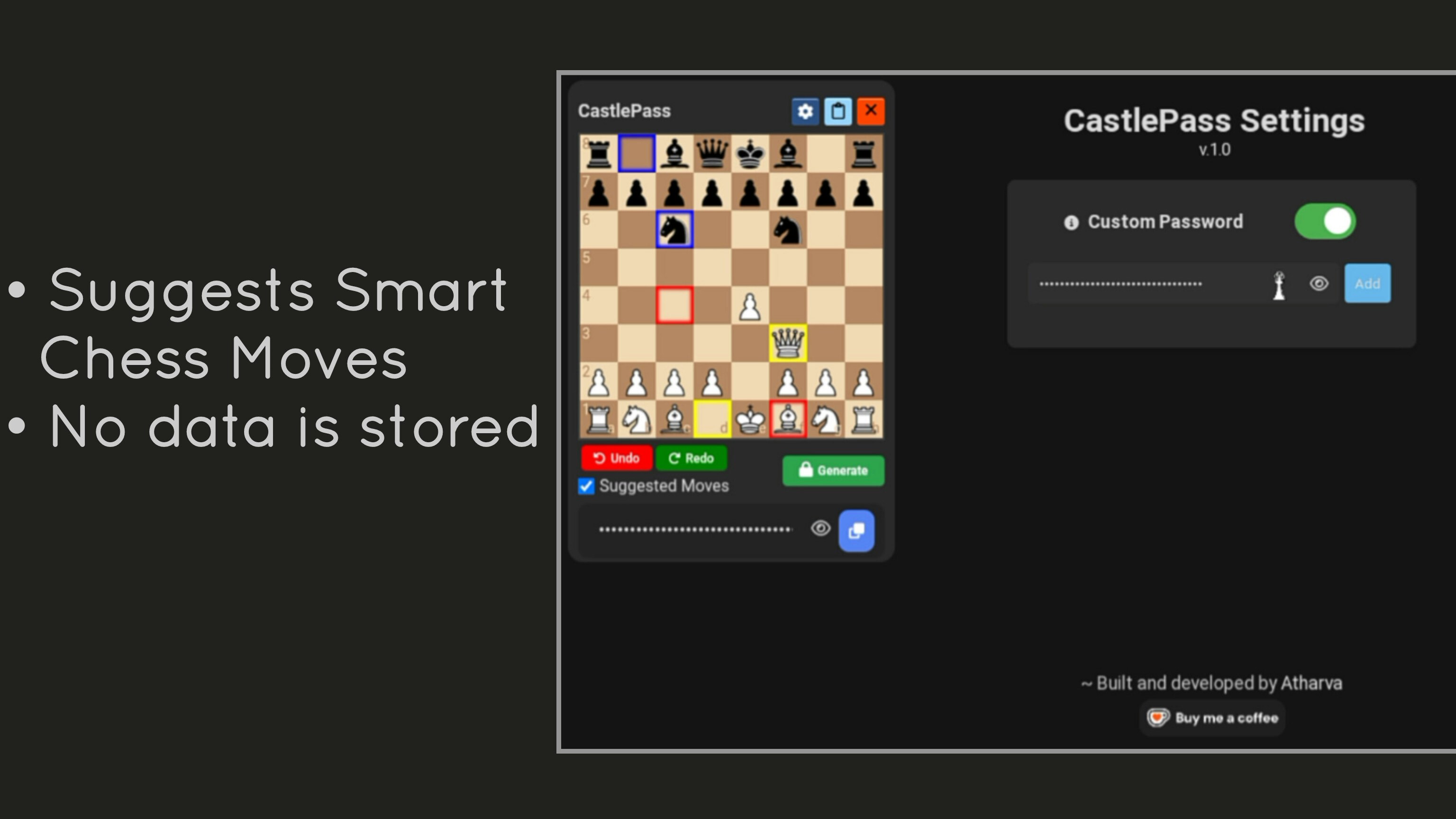 Média Château - Générateur de mots de passe utilisant des mouvements d'échecs 3