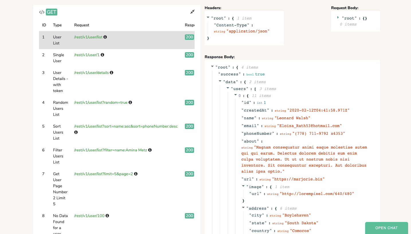 free music api json