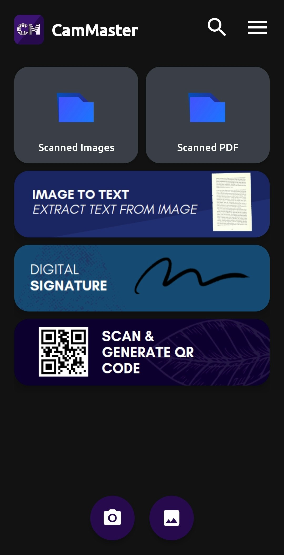 Cammaster - Documenti Scanner e convertitore PDF con Generatore di codice QR media 3