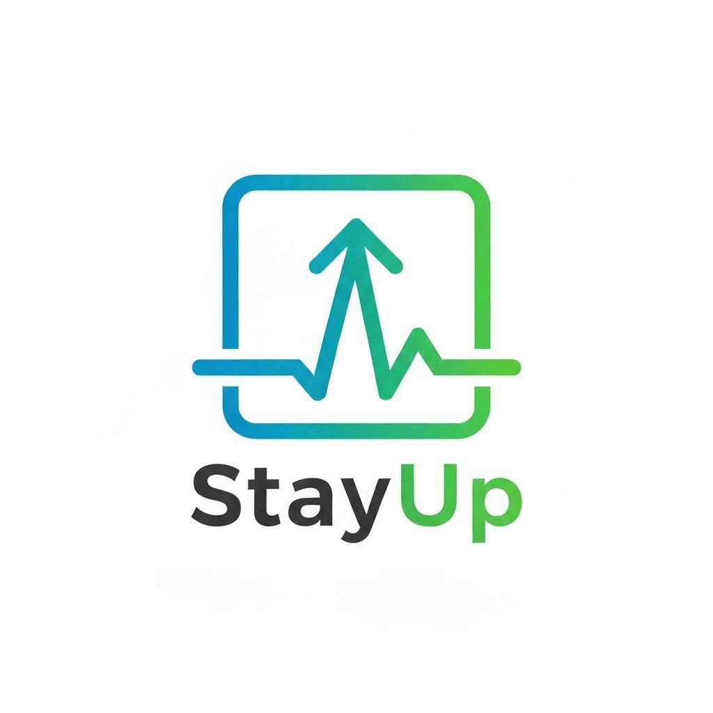 StayUp.dev - Product Hunt launch logo and brand identity