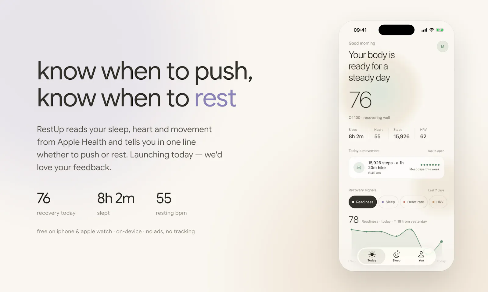 RestUp screenshot 1