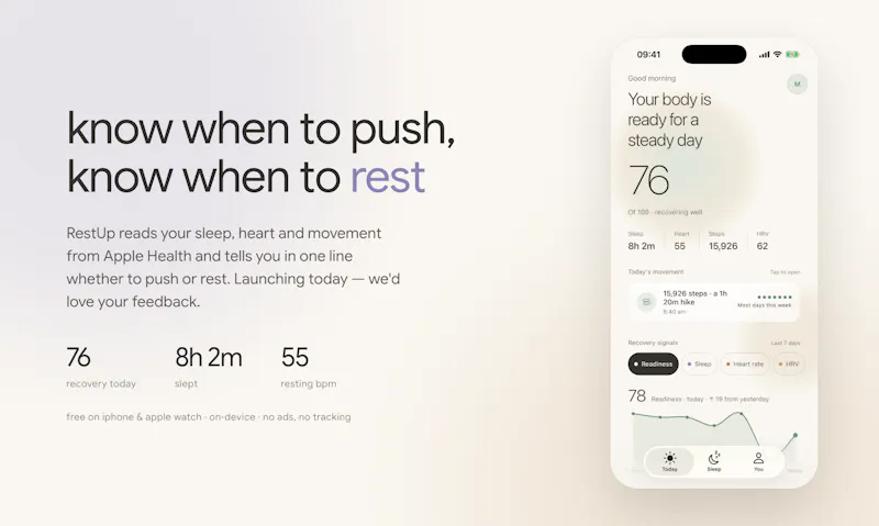RestUp screenshot 1