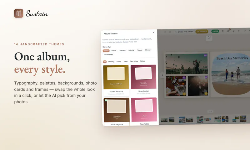 Sustain - AI Photo Album Maker screenshot 4