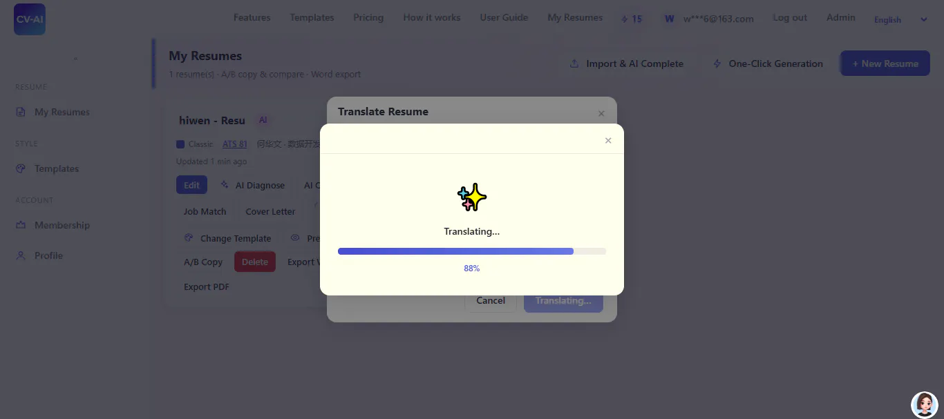 Use AI Optimize CV, ATS Check & Export gallery image