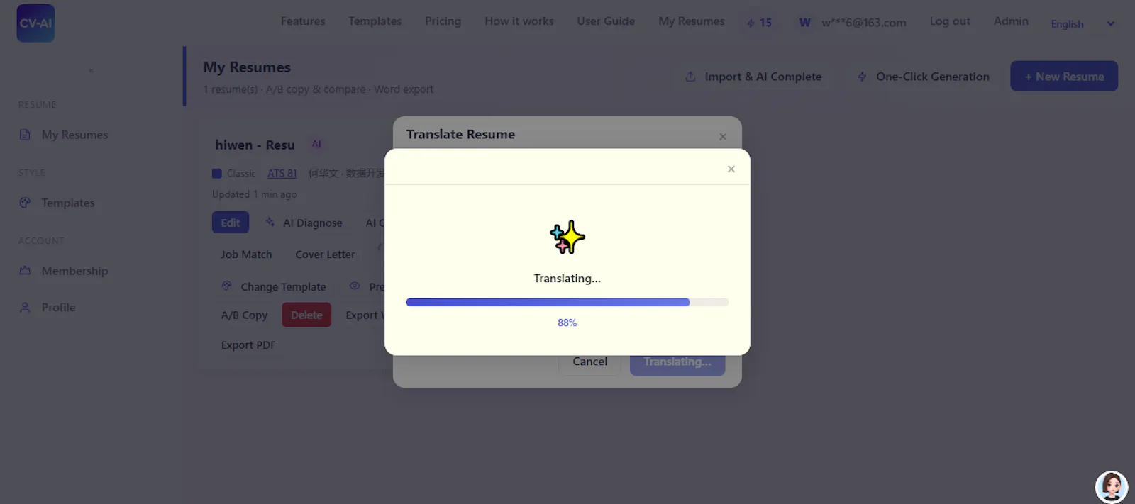 Use AI Optimize CV, ATS Check & Export screenshot 4