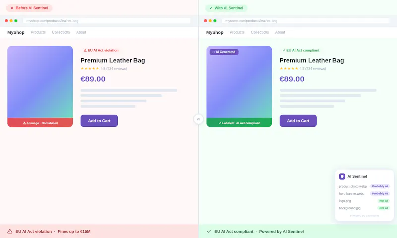 AI Sentinel · AI Act for ecommerce screenshot 5