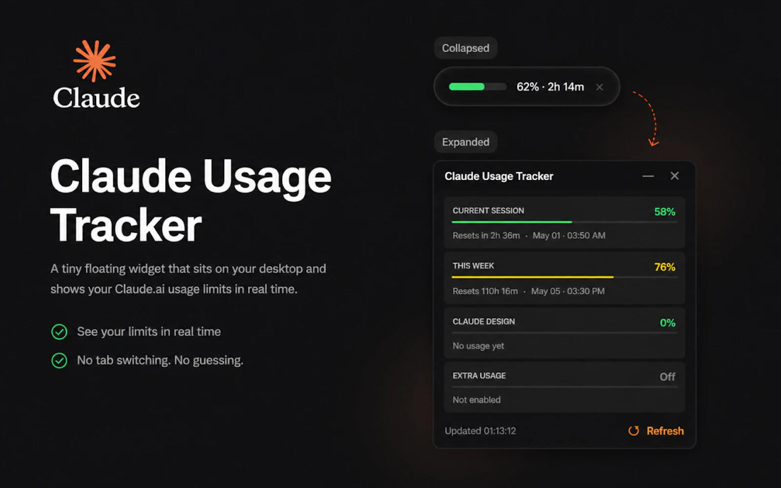 Claude Usage Tracker screenshot 2