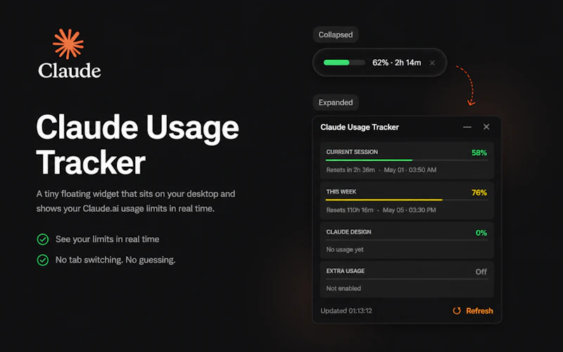 Claude Usage Tracker screenshot 2