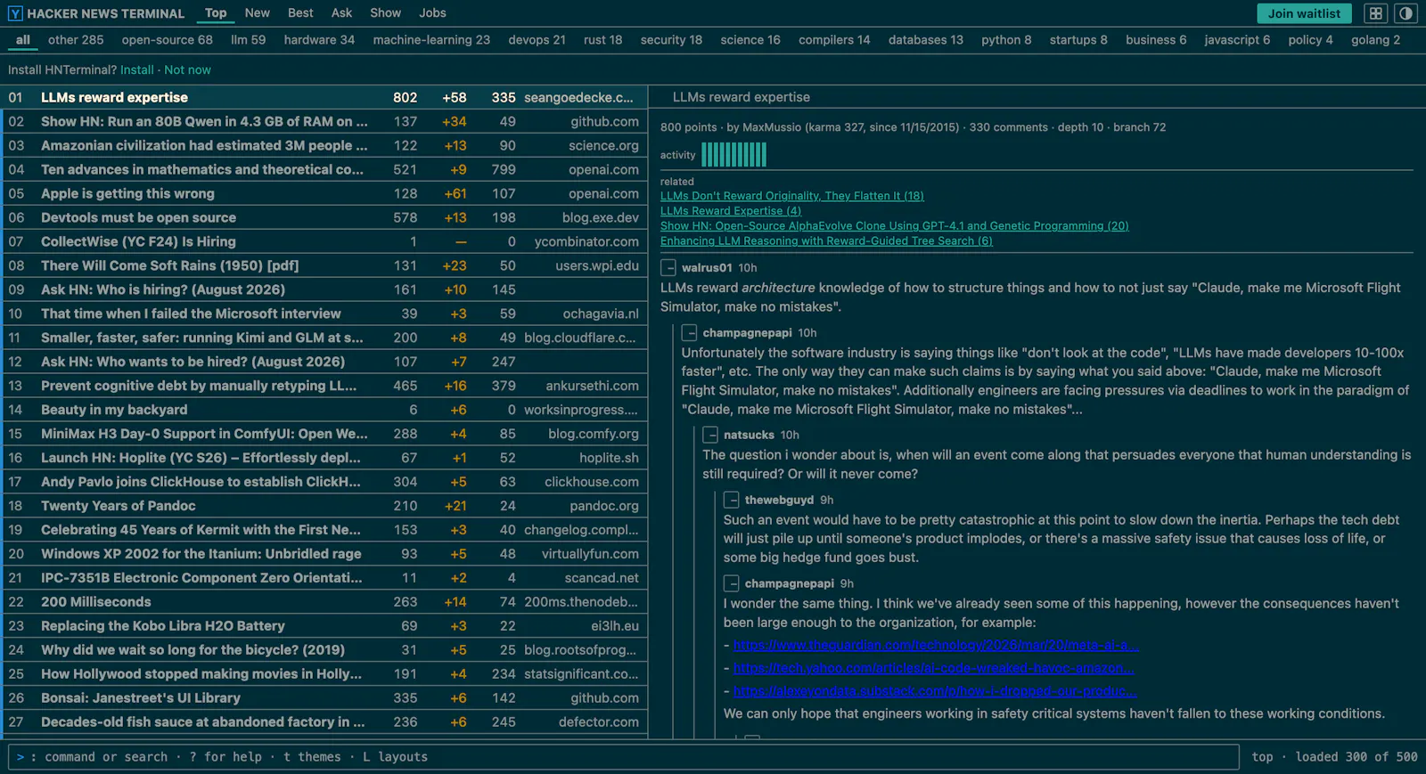 HNTerminal screenshot 2