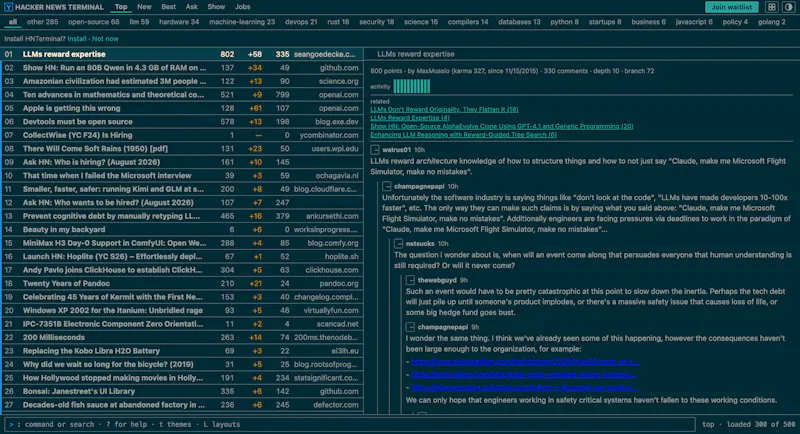 HNTerminal screenshot 2