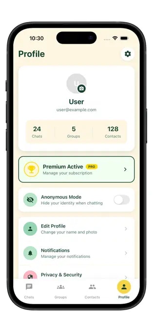 Talks - Private Chat - Screenshot 5 showing product features and functionality