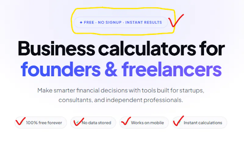 RateKit — Smart Calculators 4 Startups screenshot 2