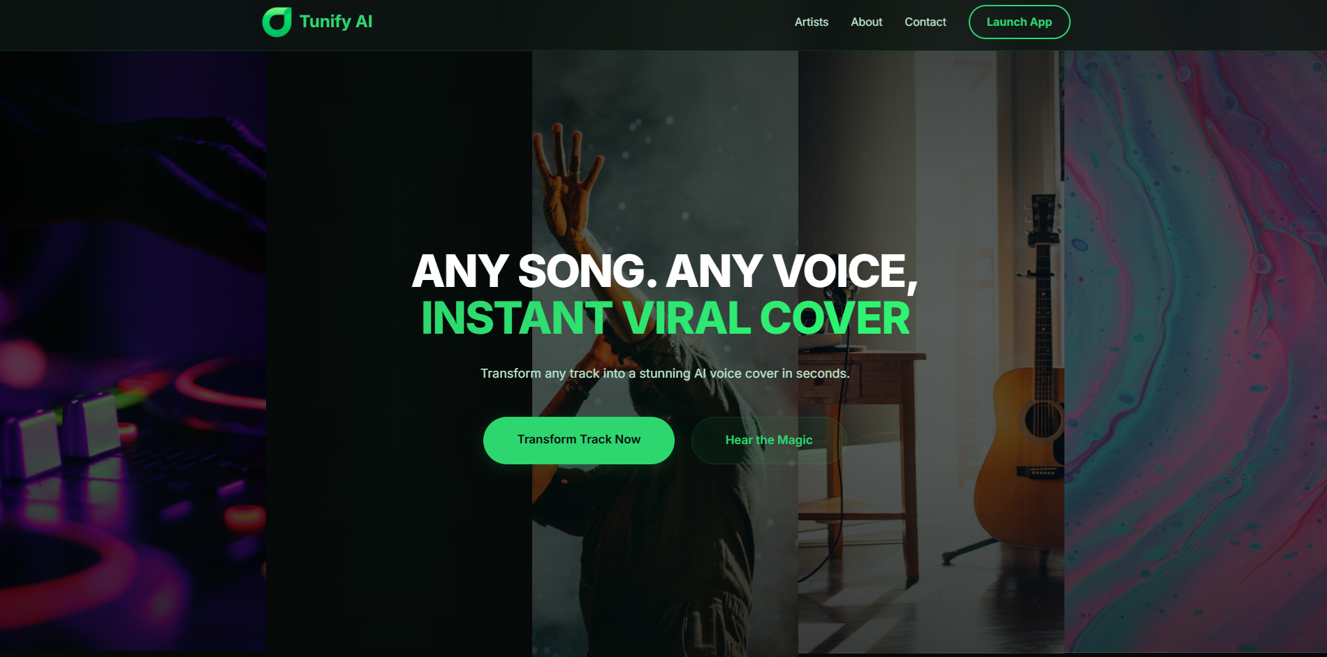 TunifyAI - Screenshot 2 showing product features and functionality