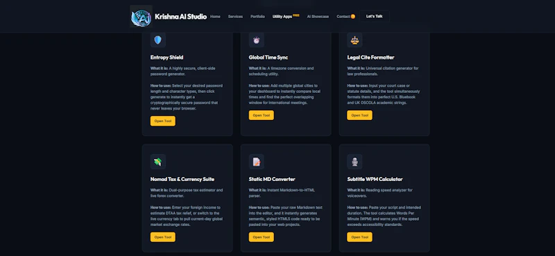 Krishna AI Studio: Free Utility Suite screenshot 1