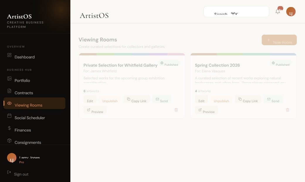 ArtistOS gallery image