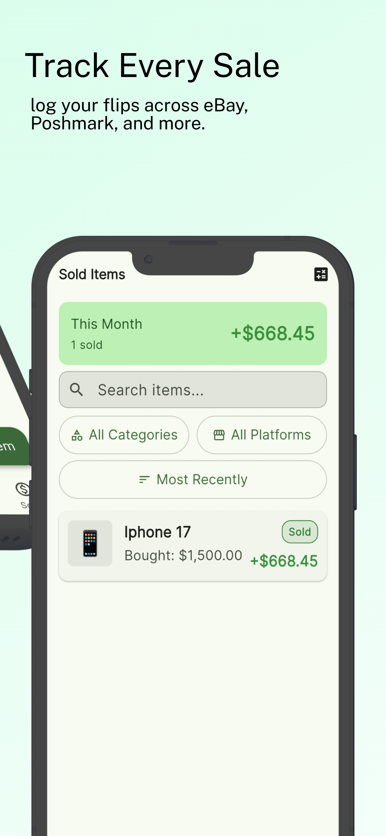 FlipLedger - profit tracker gallery image