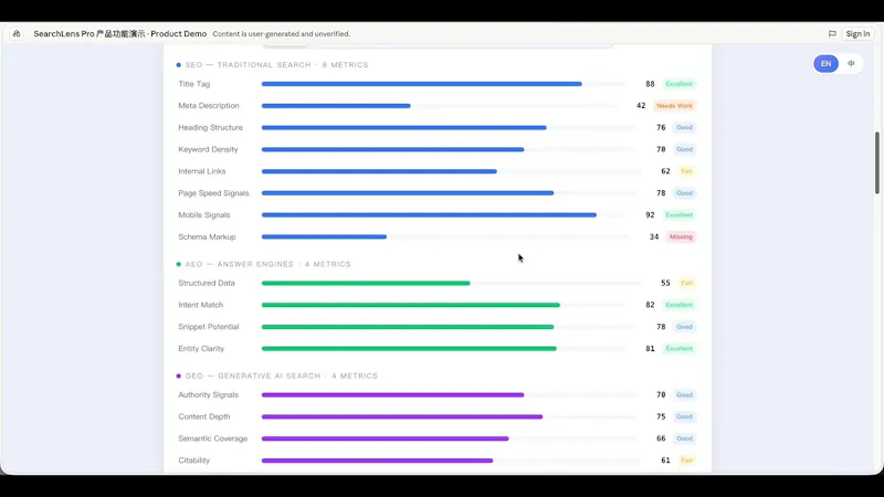 SearchLens Pro screenshot 1 (video preview)