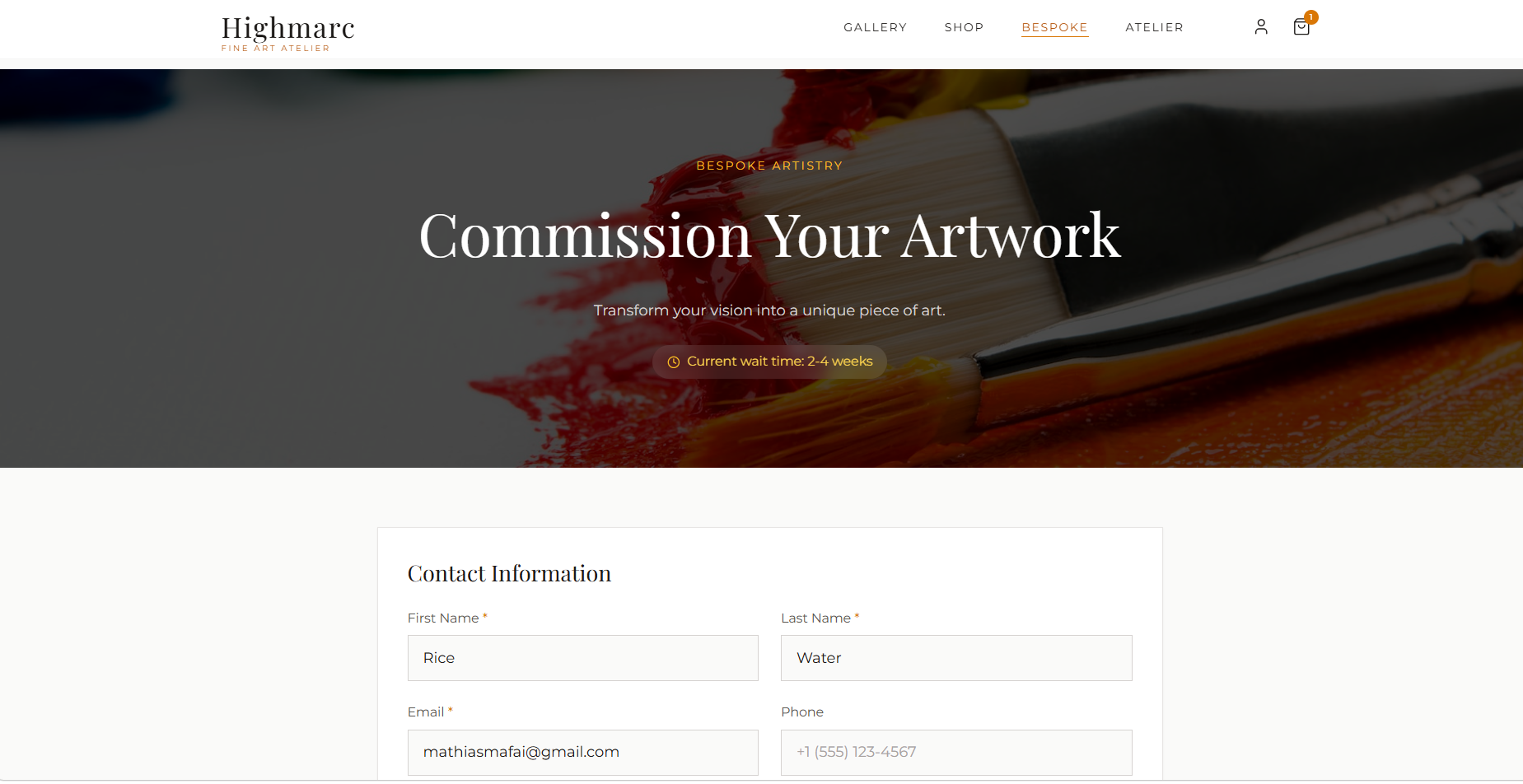Highmarc Fine Art Atelier gallery image