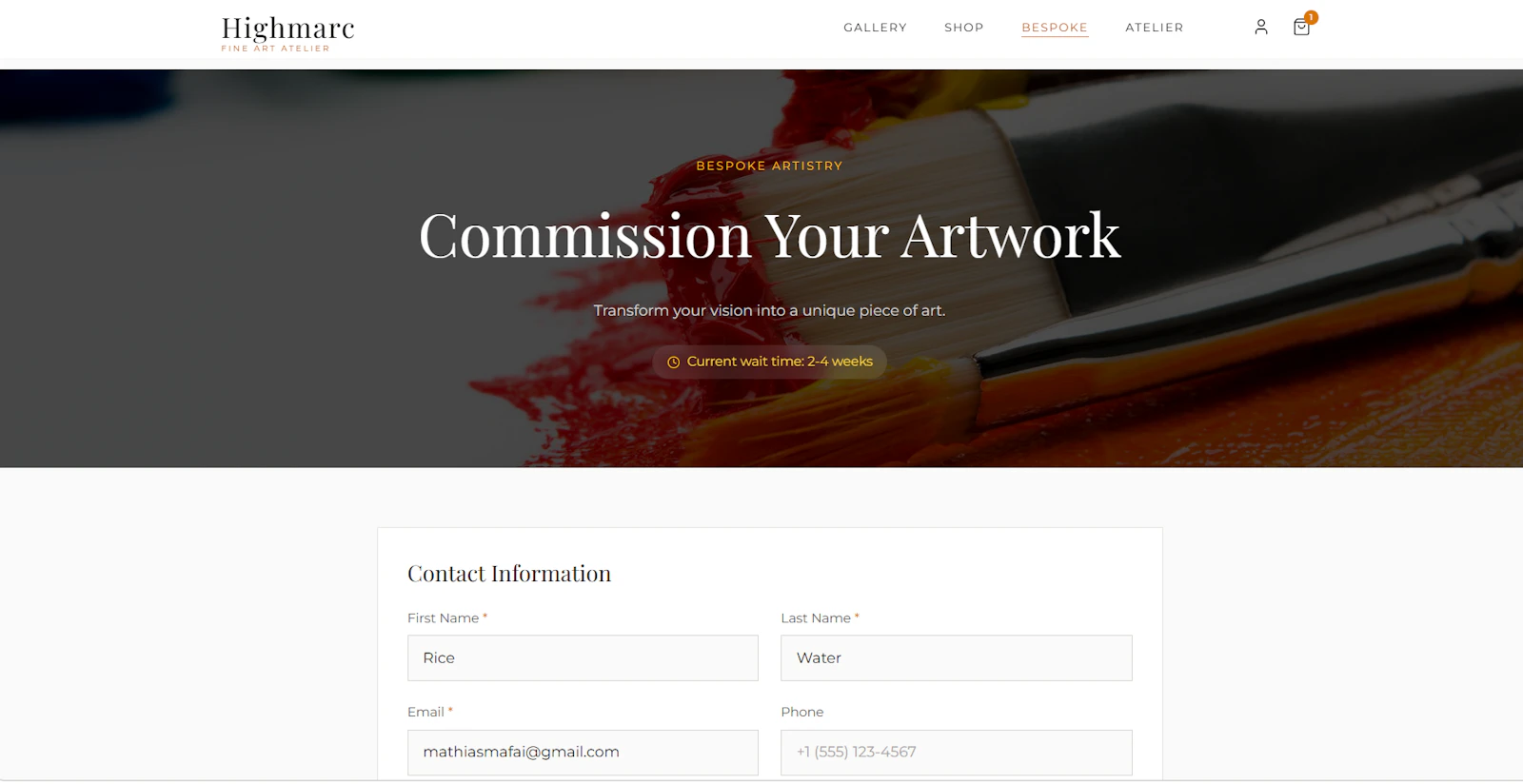Highmarc Fine Art Atelier screenshot 4