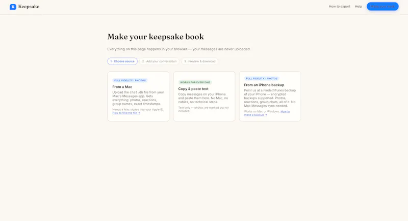 Keepsake screenshot 2